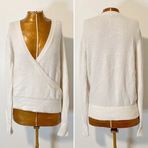 Madewell Wrap-Front Sweater in Coziest Yarn
